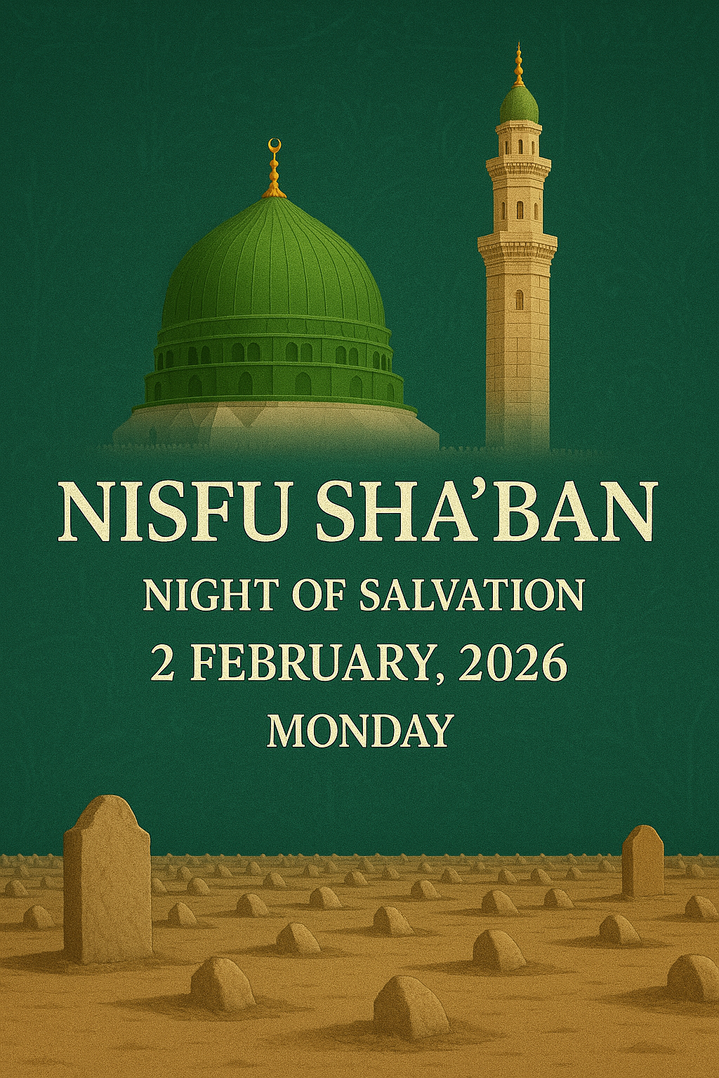 Nisfu Sha,ban	15 Sha,ban	2 February,2026	MONDAY